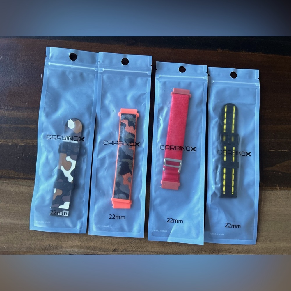 Carbinox Watch Bands Set of 4 / Size 22 mm